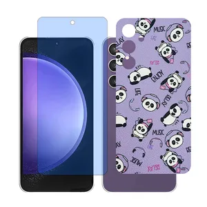 Glass together model blue cut screen protector suitable for Samsung Galaxy A55 mobile phone with back cover sticker