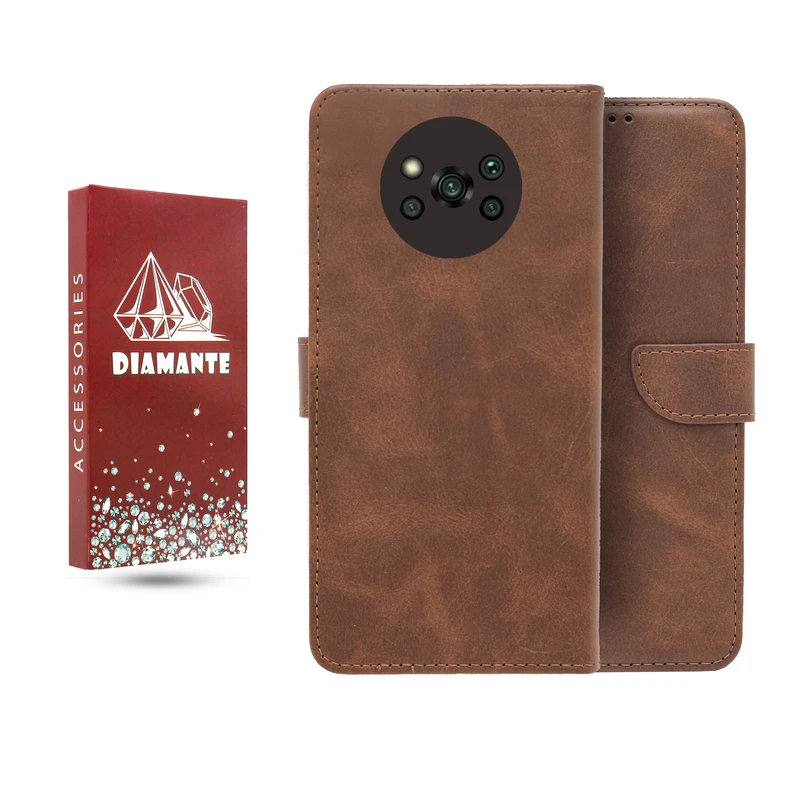 کیف کلاسوری دیامانته مدل چرم مناسب برای گوشی موبایل شیائومی Poco X3 / X3 NFC