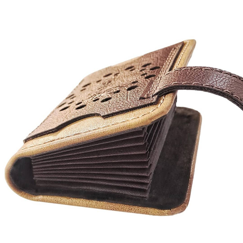 جاکارتی مدل آکاردئونی چرم و استیل کد f41