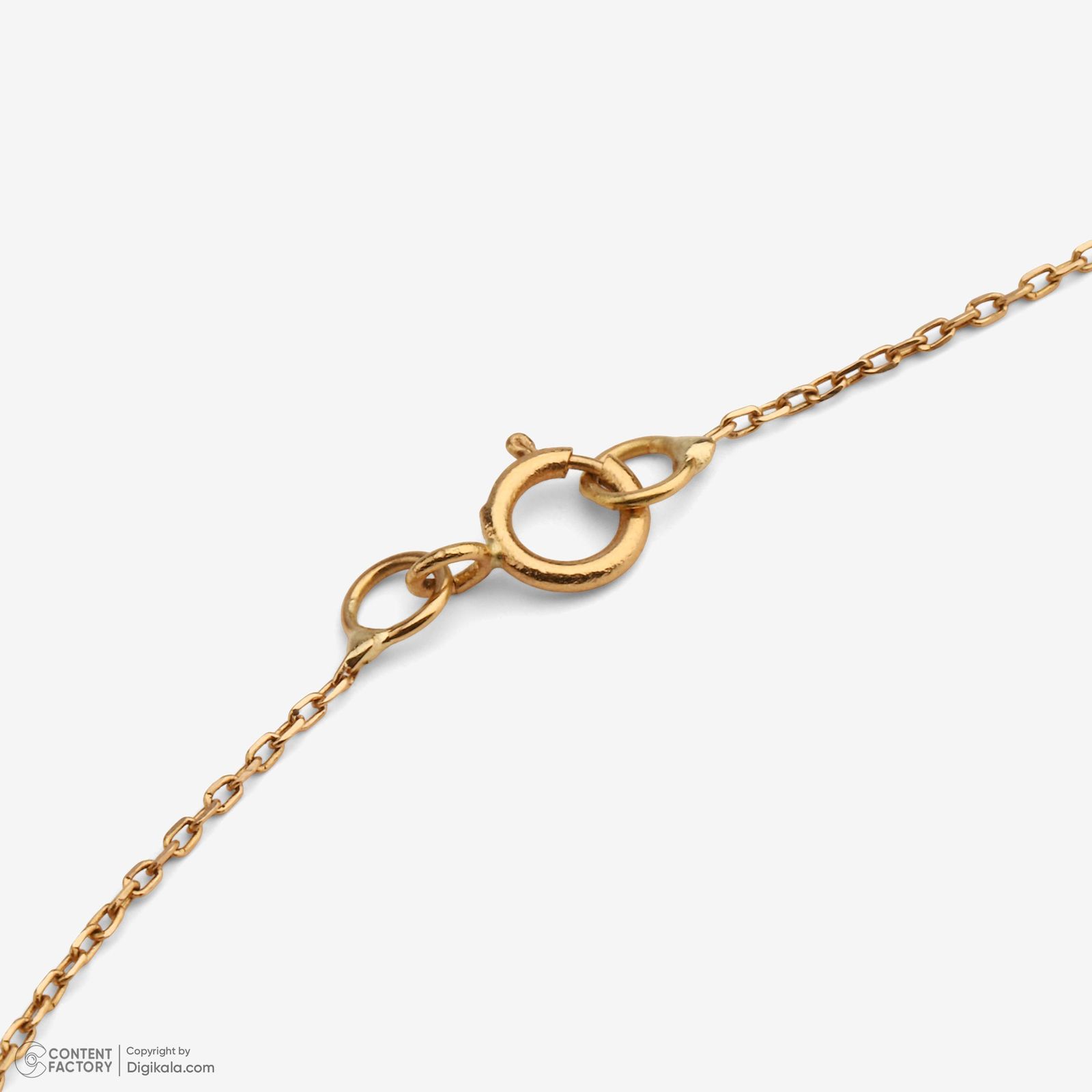 گردنبند طلا 18 عیار زنانه با زنجیر حلقه‌ای (فلامینگو) وی گالری مدل رخ مینیمال کد NB9377 -  - 2