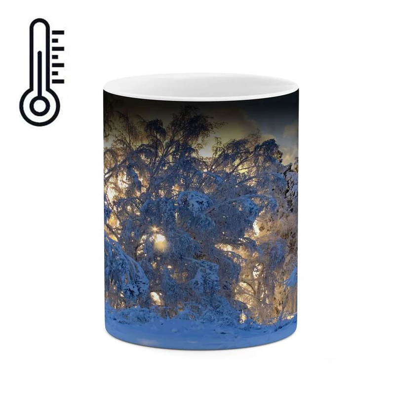 ماگ حرارتی کاکتی مدل منظره برفی کد mgh14911