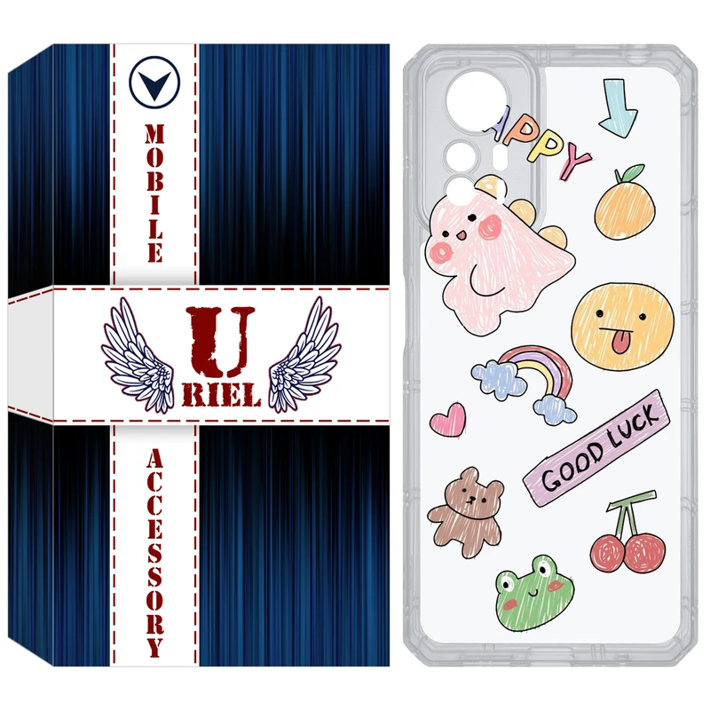 کاور یوریل مدل Clear کد 10 طرح نقاشی مناسب برای گوشی موبایل شیائومی Redmi Note 12S