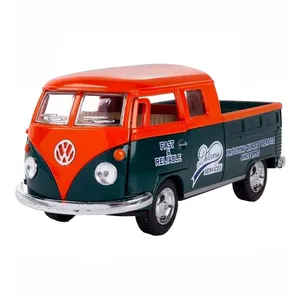 ماشین بازی کینزمارت مدل  Volkswagon bus double caub pickup 1963