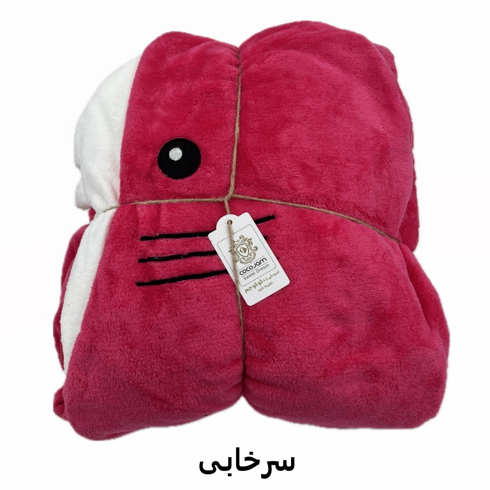 پتو کودک کوکوجم مدل کوسه ای سایز 50x100 سانتی متر