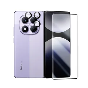 محافظ صفحه نمایش آکوآرا مدل FL Edge Ring مناسب برای گوشی موبایل شیائومی Redmi Note 14 Pro 4G به همراه محافظ لنز دوربین