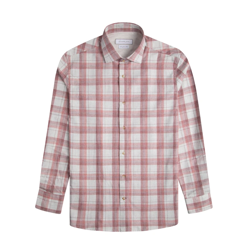 پیراهن آستین بلند مردانه کروم مدل چهارخانه 2420121Wool