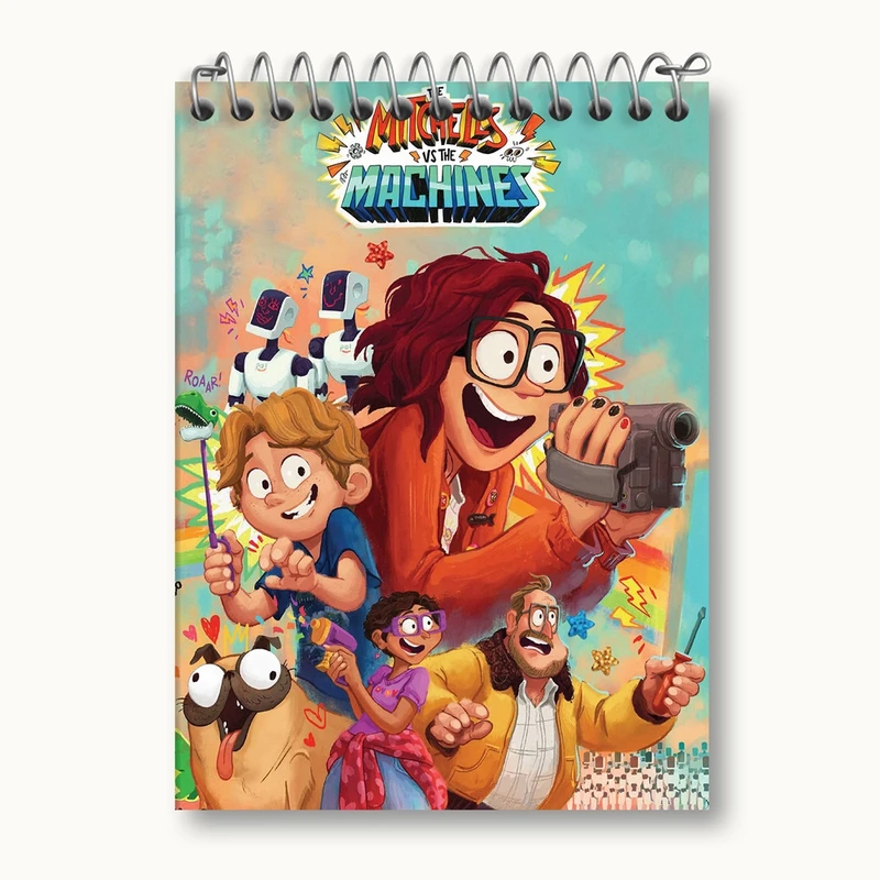 دفتر یادداشت 50 برگ خندالو مدل میچل ها علیه ماشین ها Mitchells vs Machines کد 1386