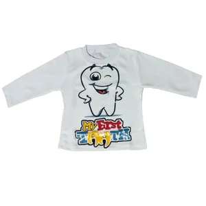 تی شرت آستین بلند نوزادی مدل دندونی کد M01