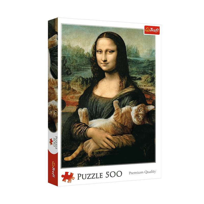 پازل 500 تکه تریفل مدل مونالیزا و گربه