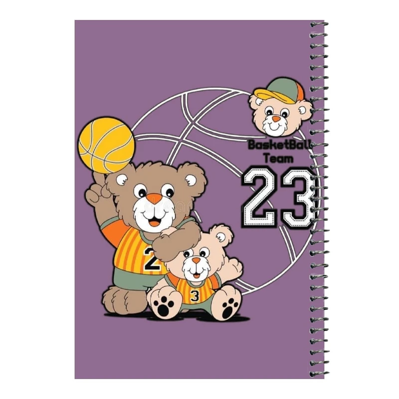 دفتر مشق 80 برگ اس جی مدل بسکتبال    