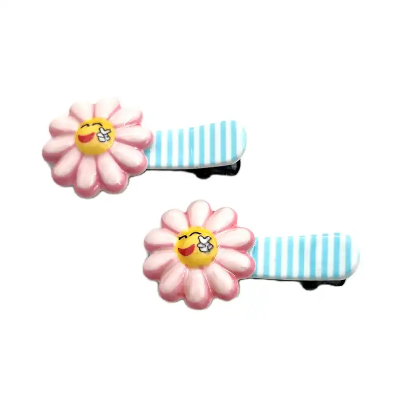 گیره مو دخترانه مدل آفتابگردان کد SNG286-3 بسته 2 عددی