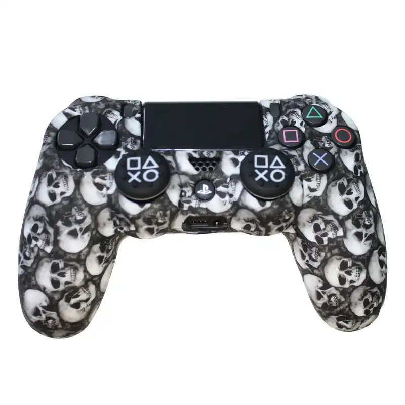 محافظ دسته پلی استیشن 4 مدل LOGO skeleton به همراه روکش آنالوگ
