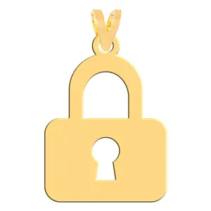 آویز گردنبند طلا 18 عیار زنانه فرشته مدل قفل  WNL-000533