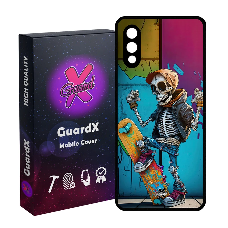 کاور گارد ایکس طرح اسکلت مدل Glass10603 مناسب برای گوشی موبایل سامسونگ Galaxy A02 / M02