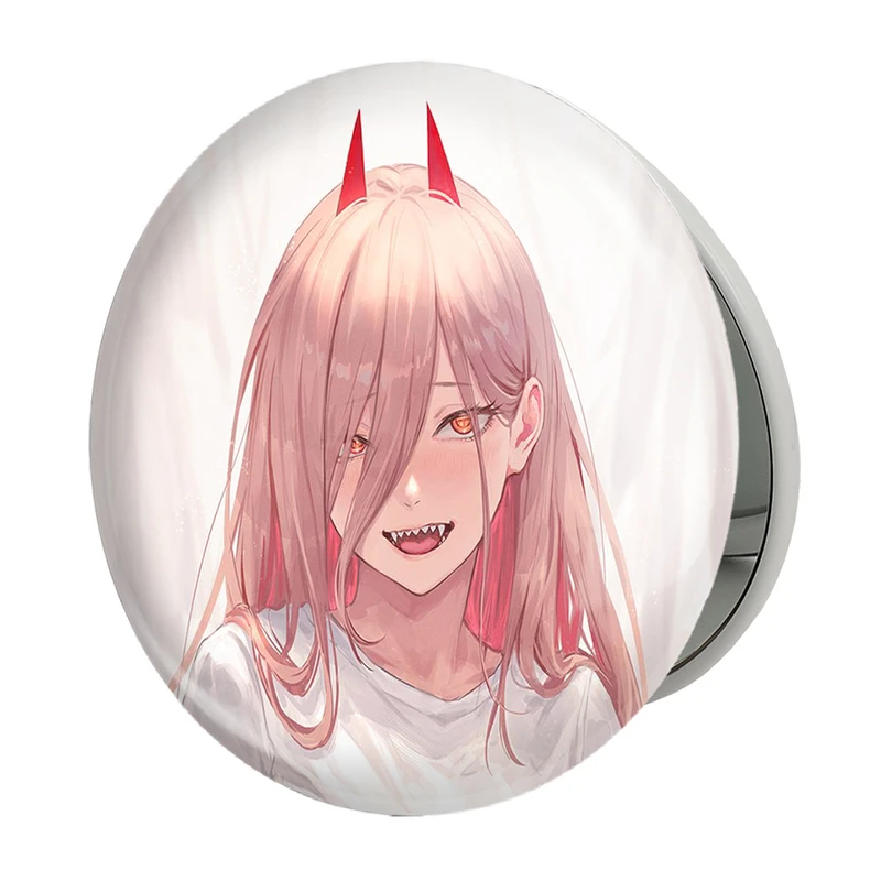 آینه جیبی خندالو طرح پاور انیمه مرد اره ای Chainsaw Man مدل تاشو کد 17860 