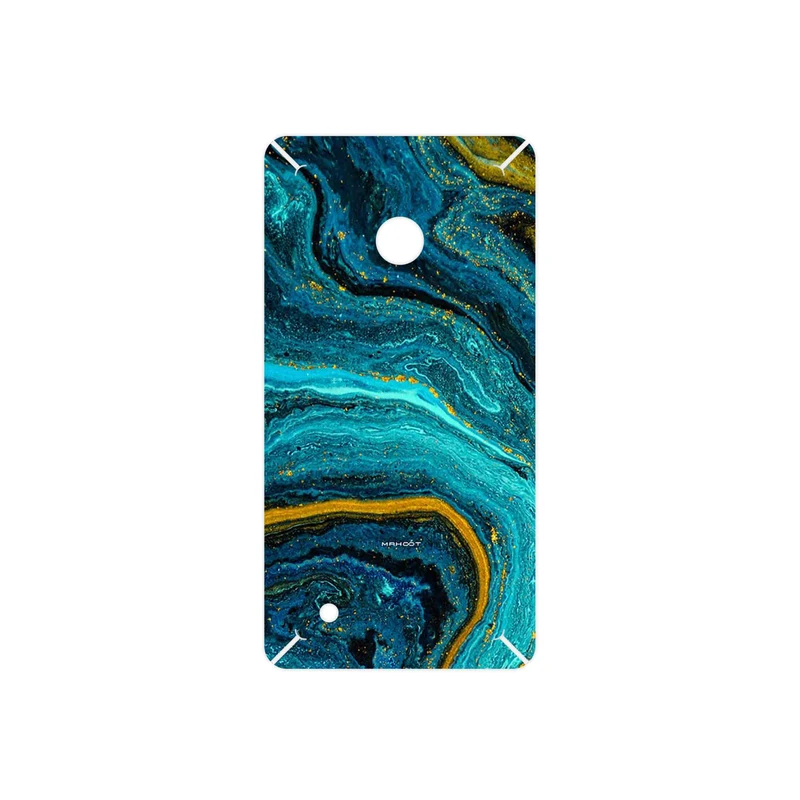برچسب پوششی ماهوت مدل Turquoise marblewith golden streaks مناسب برای گوشی موبایل نوکیا Lumia 530