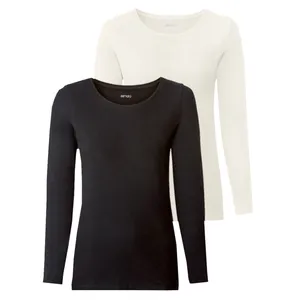 تی شرت آستین بلند زنانه اسمارا مدل p-11122 مجموعه 2 عددی