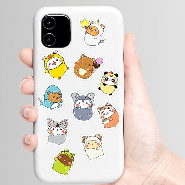 استیکر تزئینی موبایل و تبلت راتیانا مدل animals pack 01 بسته 10 عددی