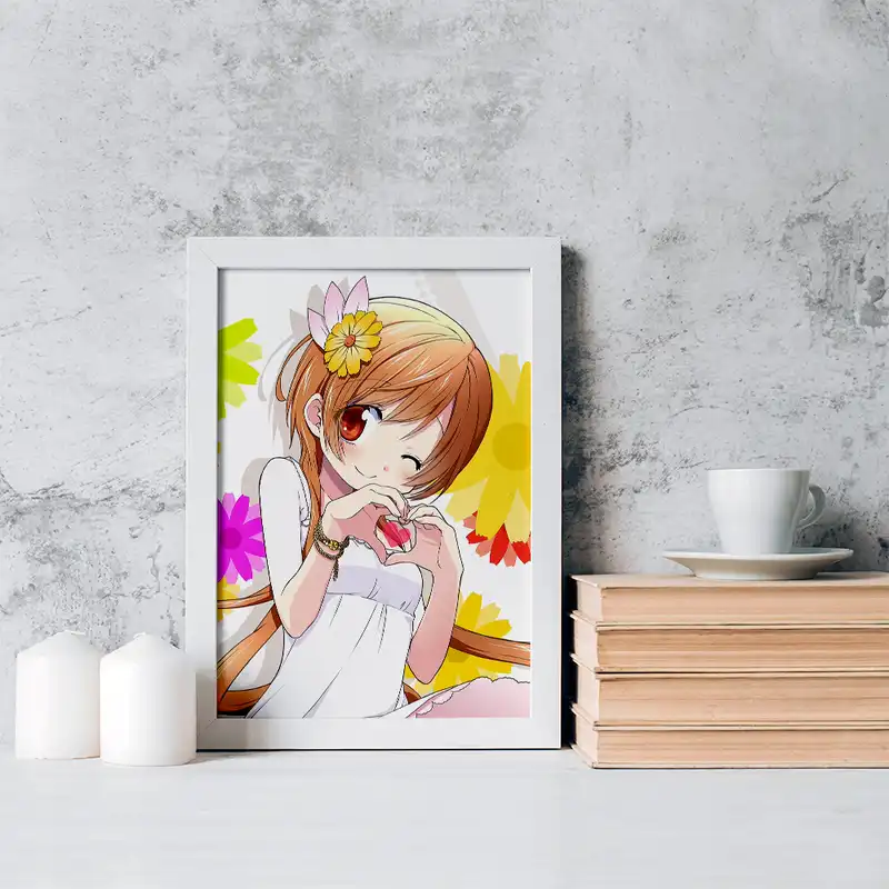 تابلو خندالو مدل انیمه عشق دروغین کد 17208