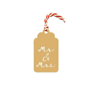 ابزار کادویی مدل گیفت تگ طرح Mr and Mrs مجموعه 10 عددی