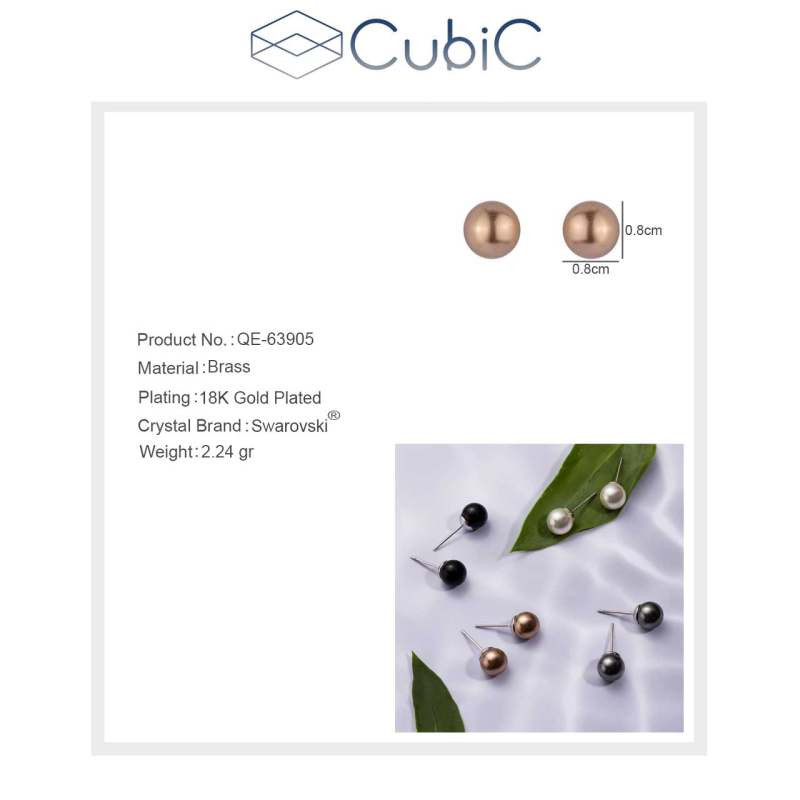 گوشواره زنانه کوبیک مدل QE-63904 گوشواره زنانه کوبیک مدل QE-63904