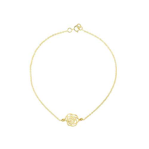 النگو طلا 18 عیار زنانه مدل گل رز کد GB023