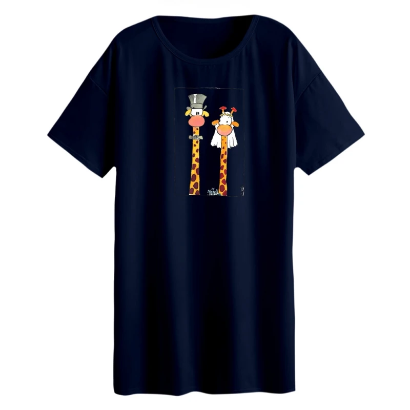 تی شرت لانگ آستین کوتاه زنانه مدل زرافه کد 8