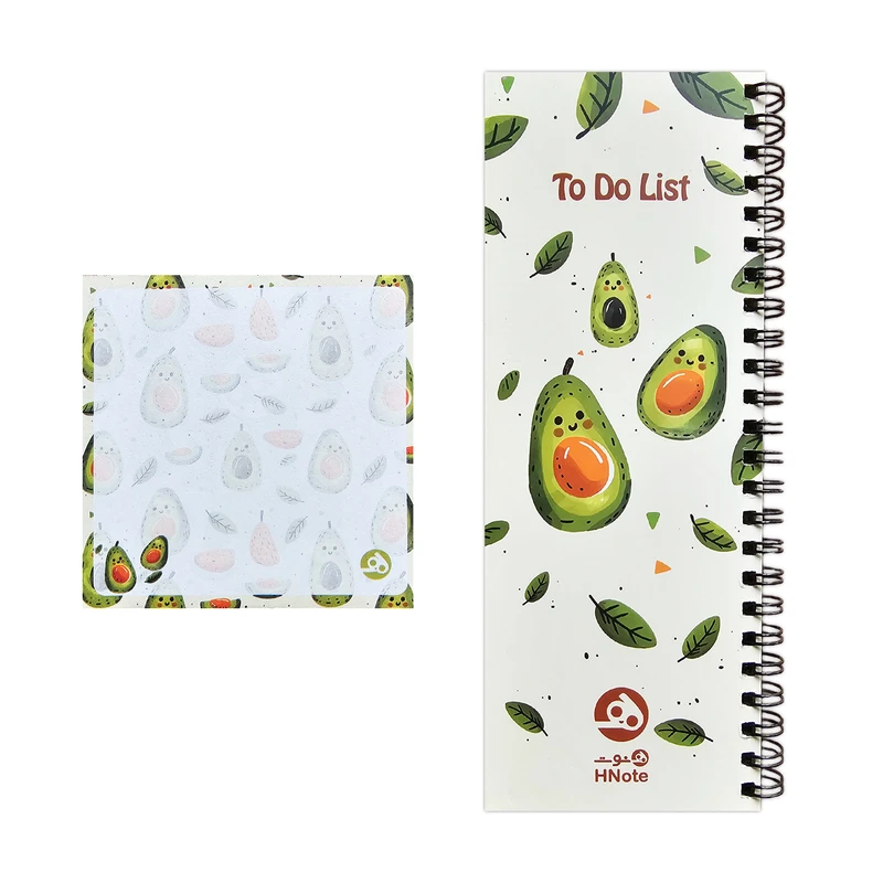 دفتر برنامه ریزی 80 برگ هـ‌نوت مدل Avo به همراه  کاغذ یادداشت
