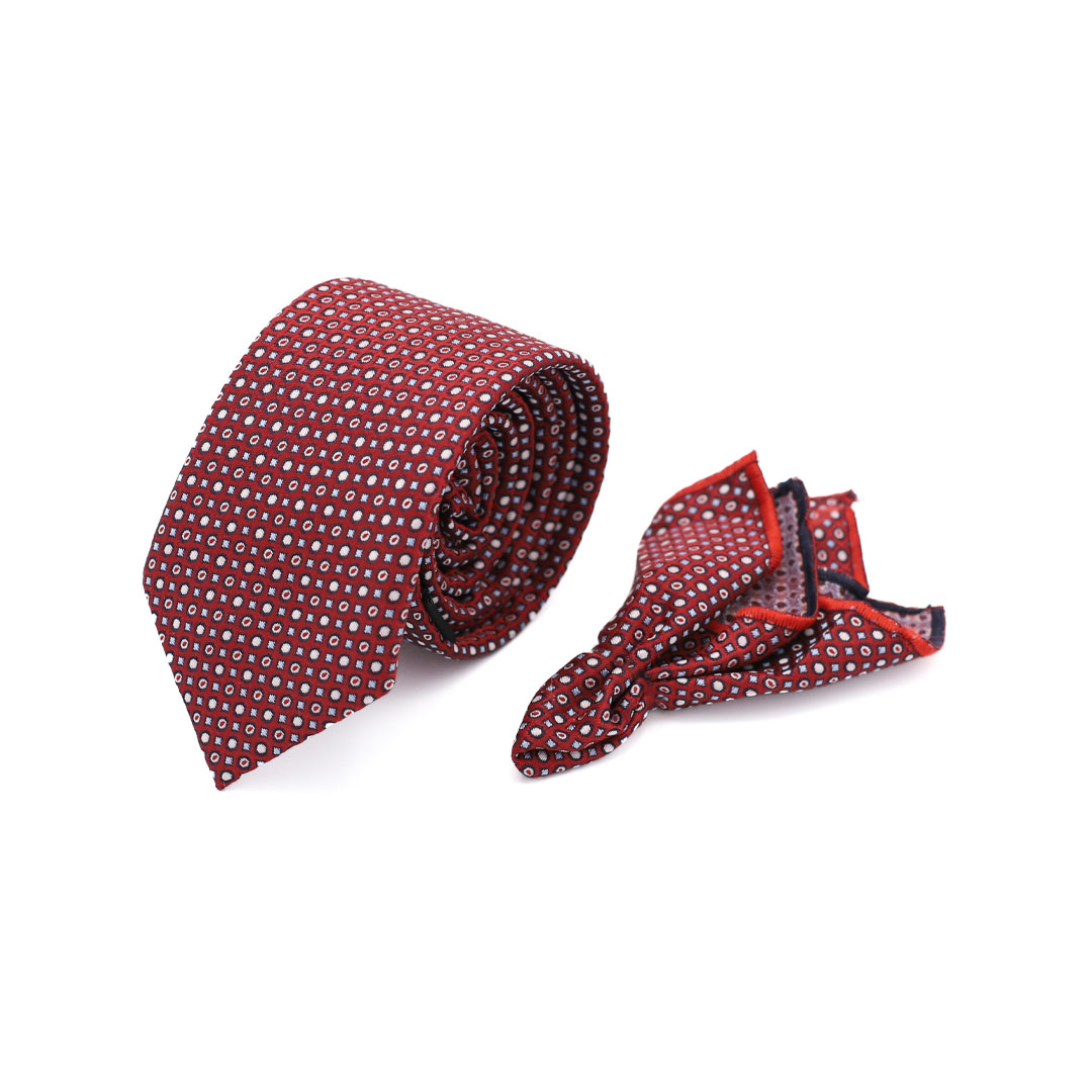ست کراوات و دستمال جیب مردانه مدل AT-216