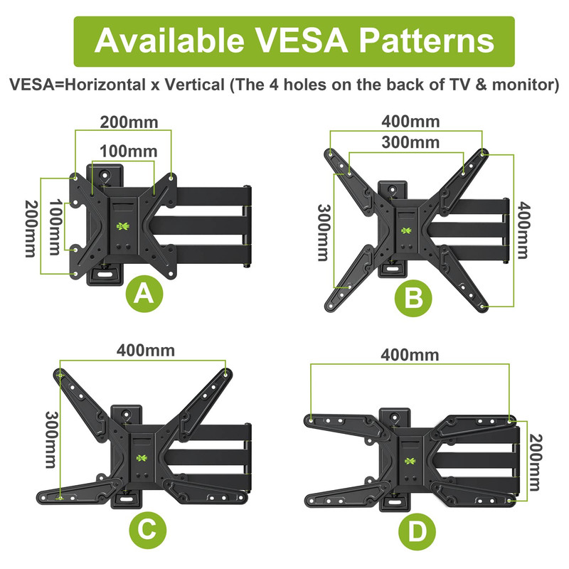 پایه دیواری تلویزیون مدل xmm015  مناسب برای تلویزیون های 26تا 55اینچ