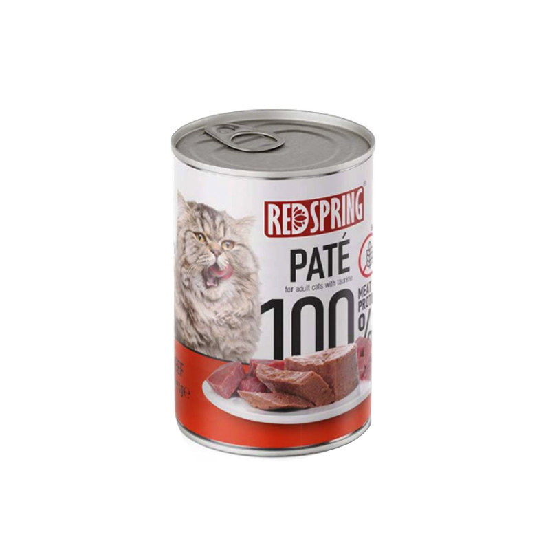 کنسرو غذای گربه بالغ رداسپرینگ مدل پته طعم گوشت گوساله وزن 400 گرم