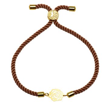 دستبند طلا 18 عیار زنانه کرابو طرح گل رز مدل Kr1408