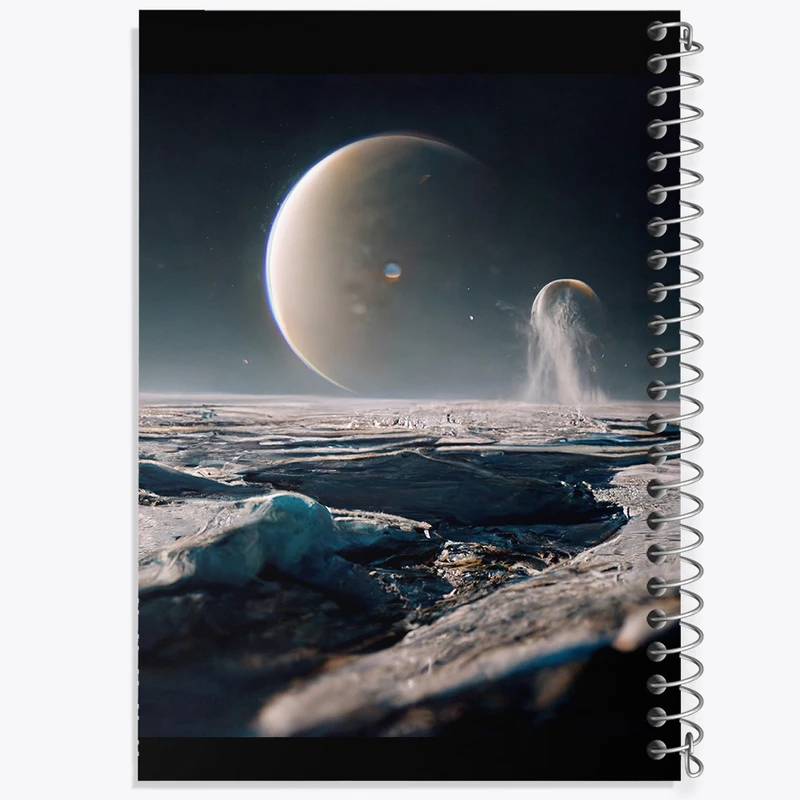 دفتر مشق 50 برگ خندالو طرح کهکشان کد F1837