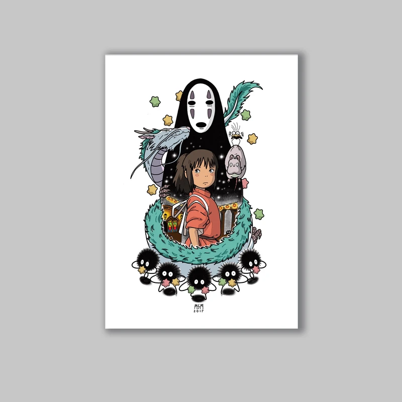 تابلو شاسی مدل انیمه شهر اشباح کد LA-10423