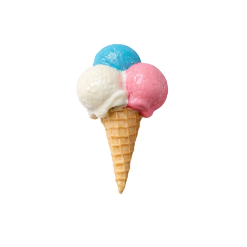 مگنت مدل رو یخچالی بستنی سه اسکوپ رنگی دستساز کد 008