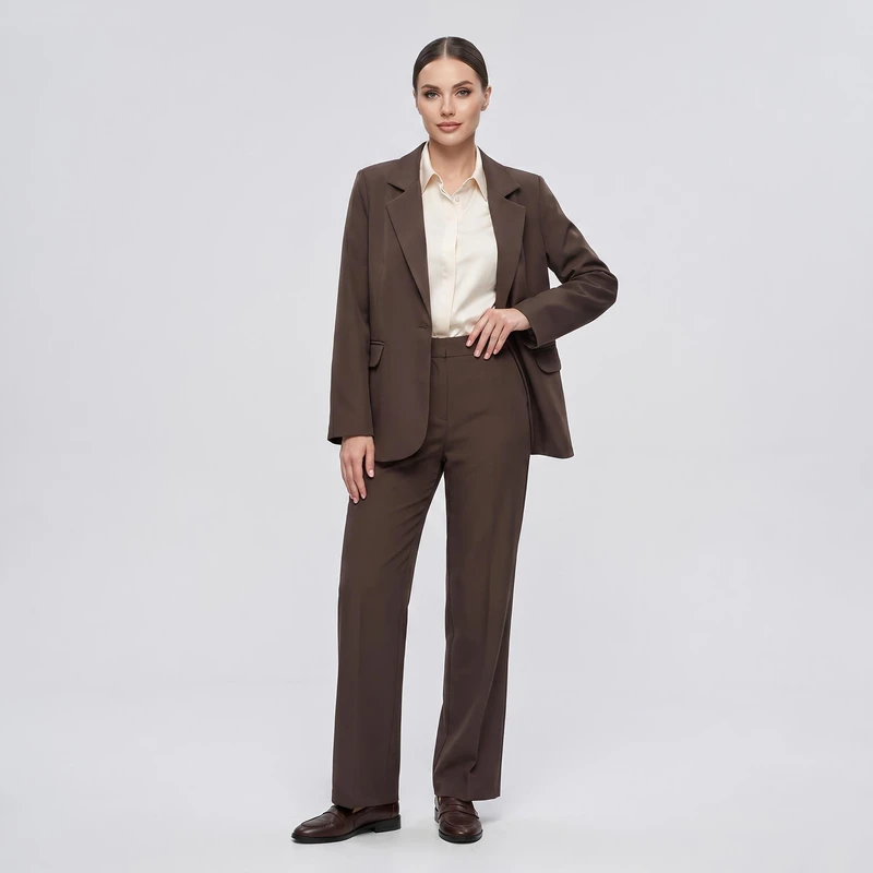 کت رسمی زنانه مدل کلاسیک کرپ مازراتی کد AK1466