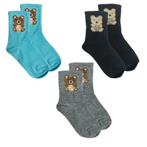 جوراب پسرانه تن پوش هنگامه مدل بوکله تدی مجموعه 3 عددی