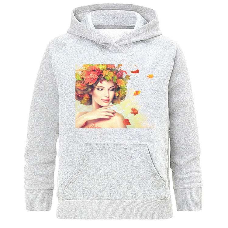 هودی زنانه طرح پاییز دخترانه مدل Z711