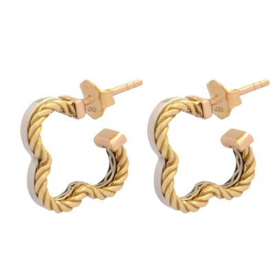 گوشواره میخی طلا 18 عیار زنانه طلای مستجابی مدل گل کد 5412