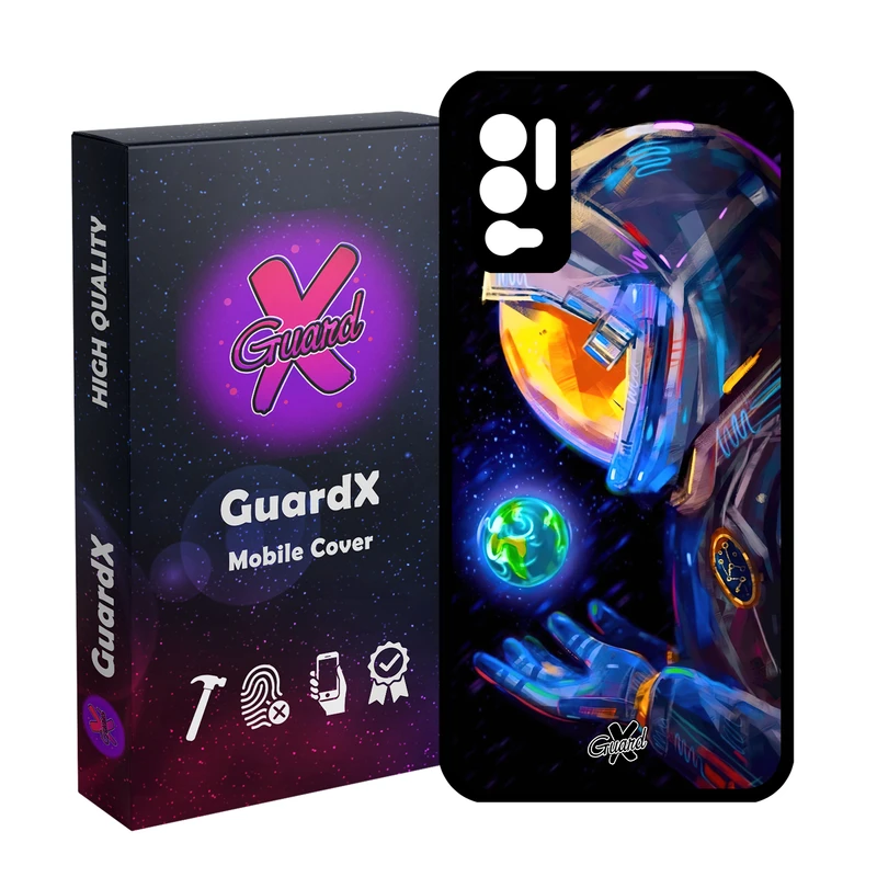 کاور گارد ایکس طرح فضانورد مدل Glass10496 مناسب برای گوشی موبایل شیائومی Redmi Note 10 5G/Poco M3 Pro /Redmi Note 10T 5G