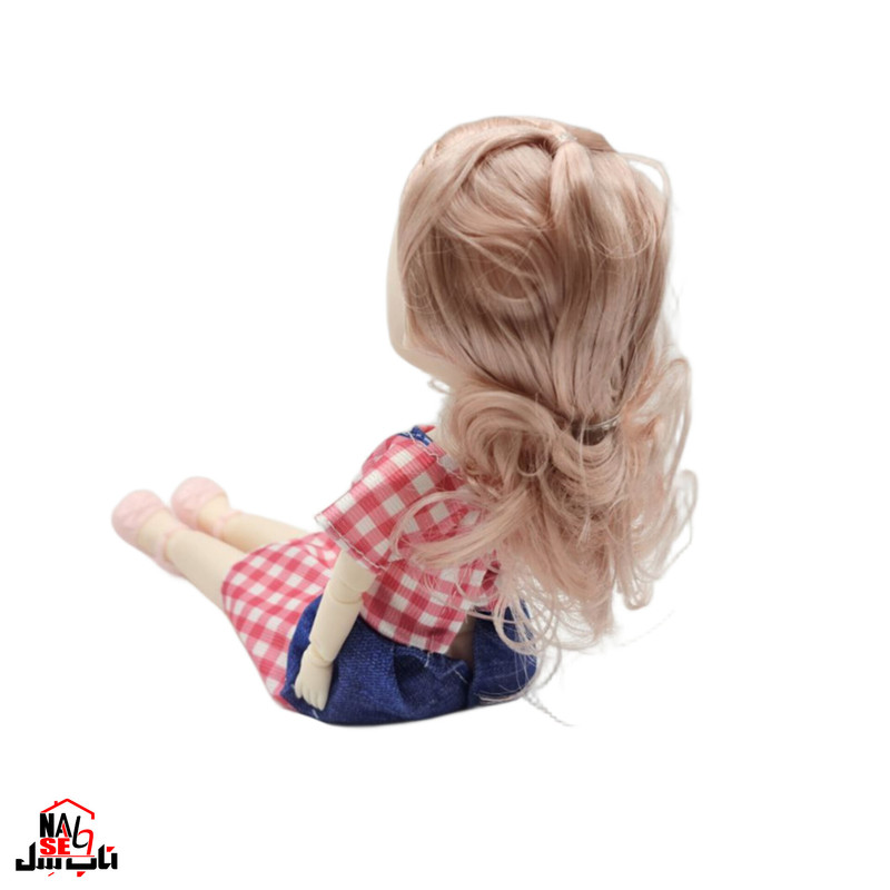 عروسک ناب سل مدل دختر چشم تیله ای کد 0037 ارتفاع 30 سانتی متر