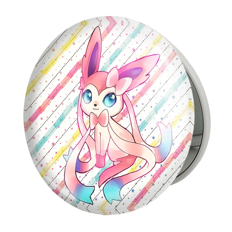 آینه جیبی خندالو طرح سیلوئون انیمه پوکمون مدل تاشو کد 17343 