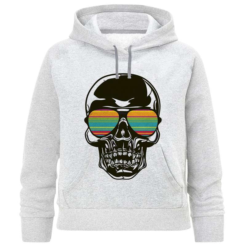 هودی پسرانه مدل جمجمه عینکی A113