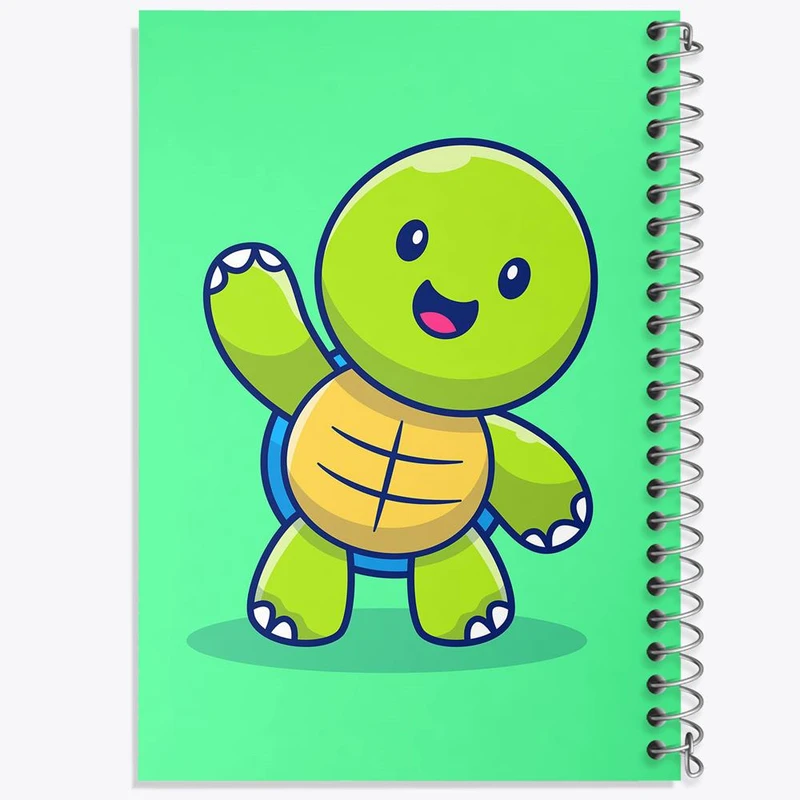 دفتر نقاشی 50 برگ خندالو مدل حیوانات بامزه لاکپشت کد 29635