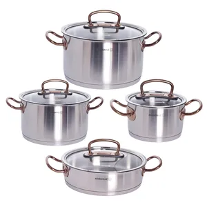 سرویس قابلمه و تابه استیل 8 پارچه کرکماز مدل proline کد 1149