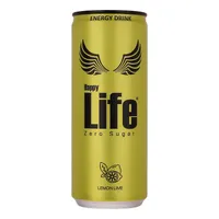 نوشیدنی انرژی زا بدون قند با طعم لیمو هپی لایف - 250 میلی لیتر