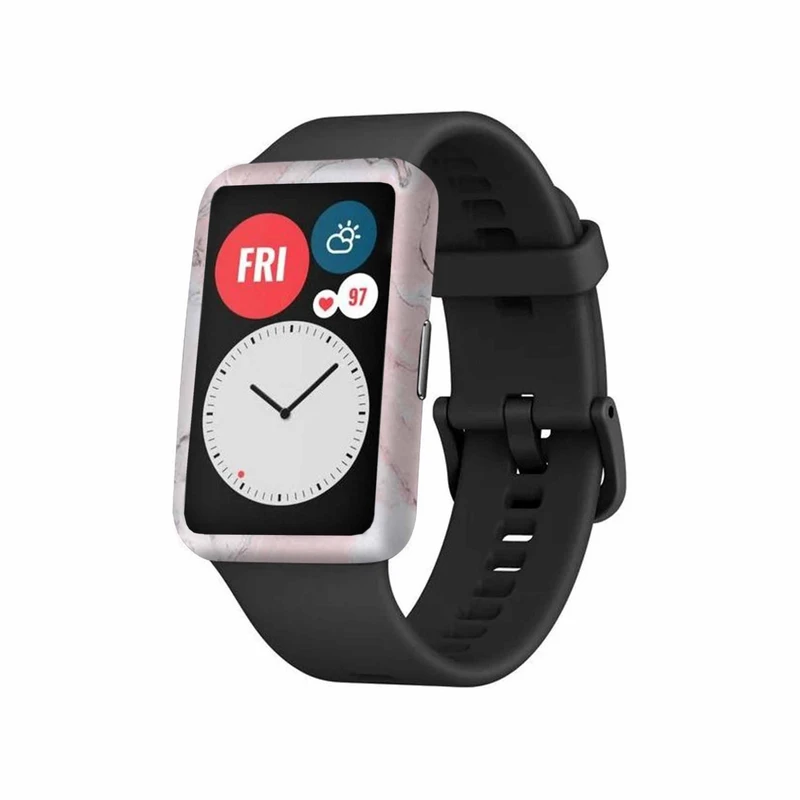  برچسب ماهوت طرح Blanco-Pink-Marble مناسب برای ساعت هوشمند هوآوی Watch Fit