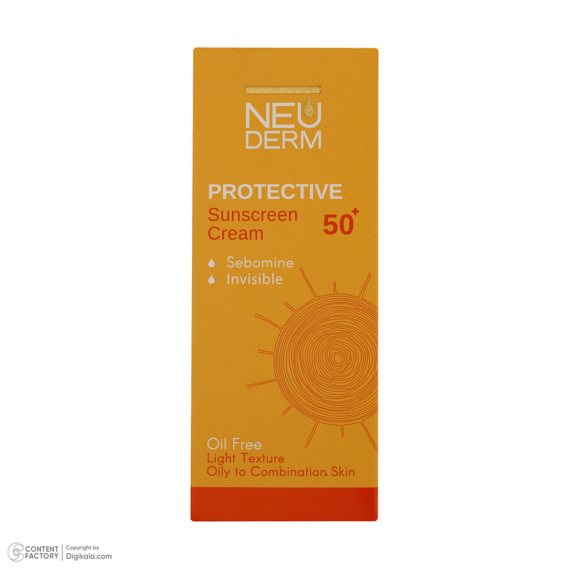 کرم ضد آفتاب بی رنگ نئودرم مدل Highly Protective SPF50 مناسب پوست های چرب تا مختلط حجم 50 میلی لیتر