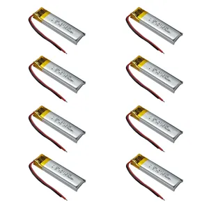 باتری لیتیومی قابل شارژ مدل OM-401035 ظرفیت 250 میلی‌آمپرساعت بسته 8 عددی 