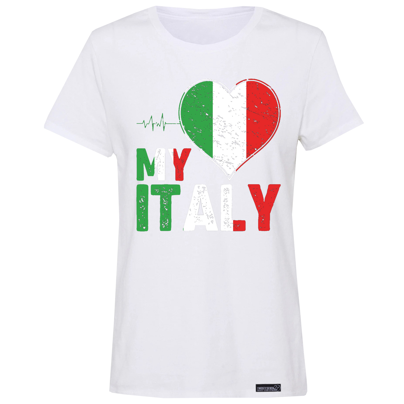 تی شرت آستین کوتاه زنانه 27 مدل My Italy کد MH96